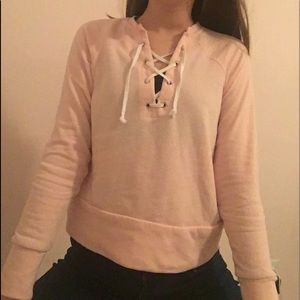 Pink, Tie-Up, Target brand, Lightly cropped top.